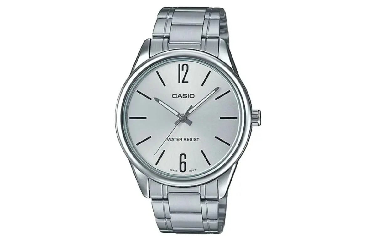 CASIO Quartz Movement Stainless Steel Strap Watch Men's Watches Silver Dial