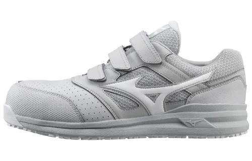 Mizuno Almighty Leather Slip Resistant, Abrasion Resistant, Breathable Low top Casual Shoes Unisex Gray White