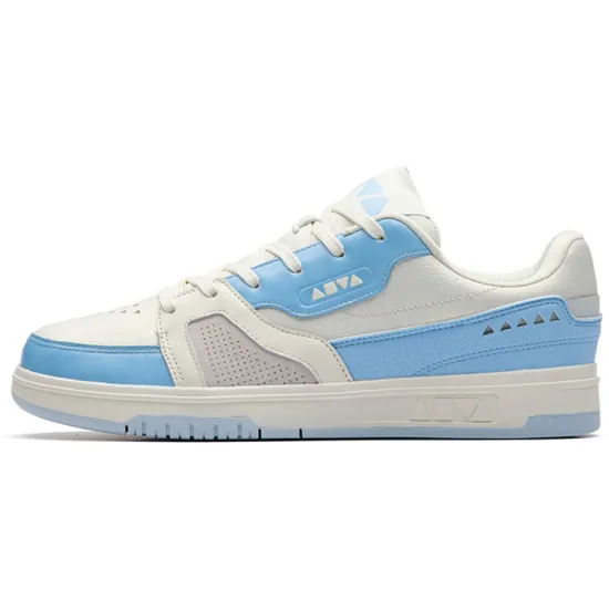 Anta Qiuyou Wear-Resistant Low-Top Skateboard Shoes Men's White Blue