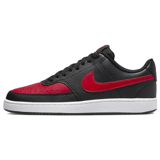 Nike Court Vision 1 Skateboarding Shoes Men Low-top Black/Red