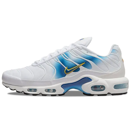 Nike Air Max Plus Spray Paint Swoosh White Blue