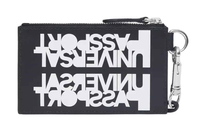 Burberry Slogan-print Leather Card Case Lanyard