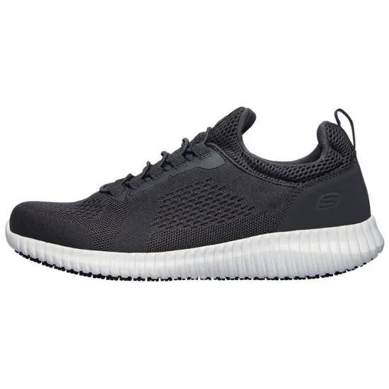 Skechers Relaxed Fit Cessnock Sr Cushioned Slip Resistant Breathable Low Top Casual Shoes Men's Gray