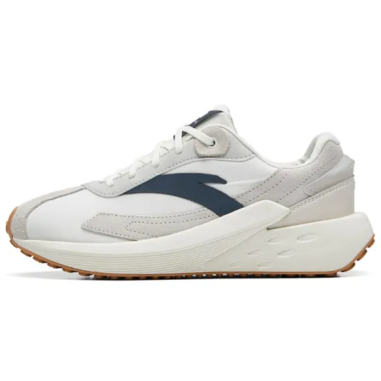 ANTA Icing Casual Shoes Women's Low-Top Ivory White/Light Gray/Ash Gray/Light Brown