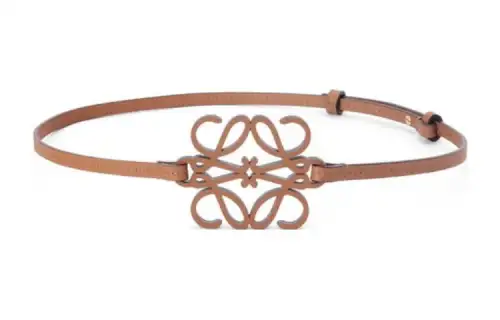 LOEWE Anagram Leather Belts Women's Brown