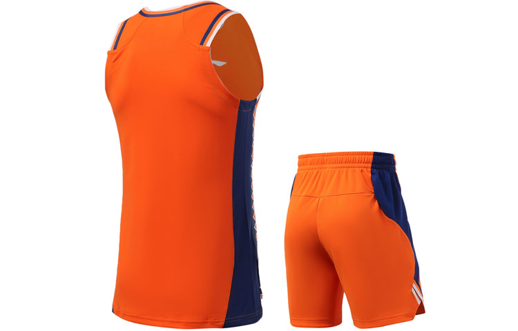 Li Ning Sports Basketball Collection Basketball Suit Men’s Sun Orange
