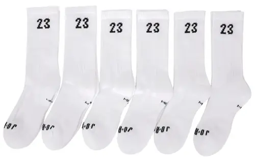 Jordan Solid color digital sports and leisure stockings, universal, same style for men and women, white, couple style