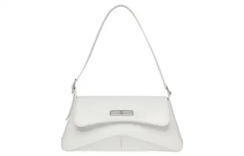 Balenciaga Smooth Cow Leather Handbag, Shoulder Bag, Crossbody Bag Small Women's White