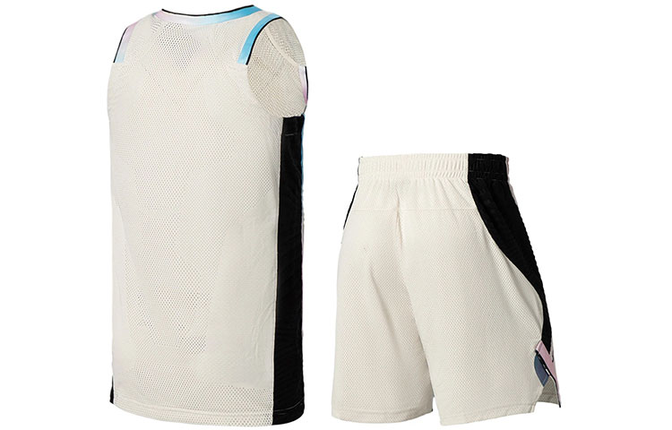 Li Ning Professional Basketball Collection Basketball Suit Men’s Mist White
