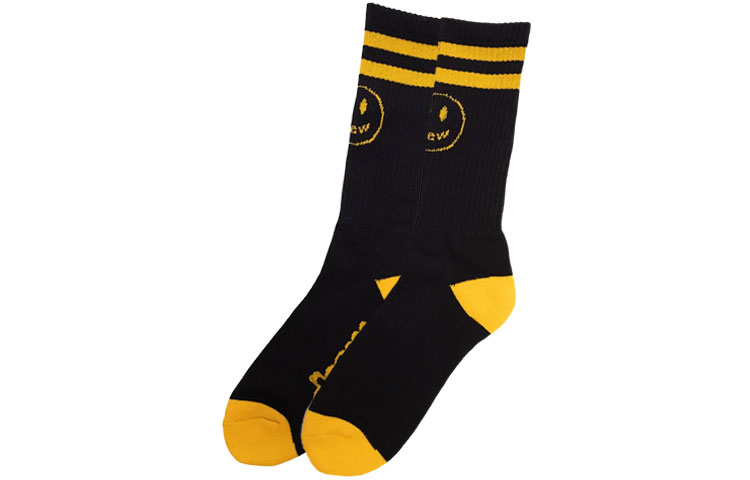 Drew House logo 2 pack mascot stripe socksblack/white   2