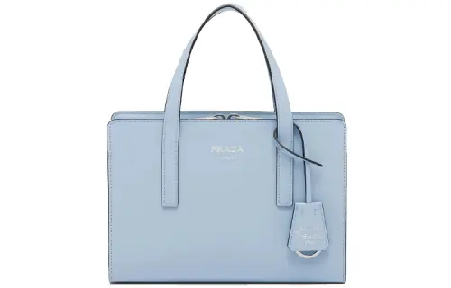 PRADA Re Edition Leather Shoulder Bag, Crossbody Bag, Handbag Mini Women's Sky Blue
