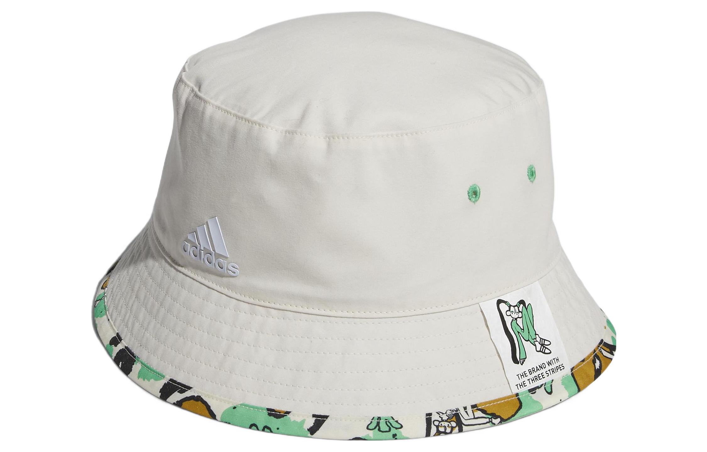 Adidas reversible embroidered logo cotton fisherman hat, same style for men and women