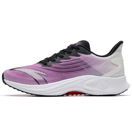 ANTA MACH 2.0 Running Shoes Men Low-Top Fire Dragon Purple/Black Ivory White