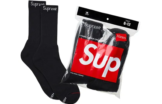 Supreme Hanes Boxer Briefs (4 Pack) Black