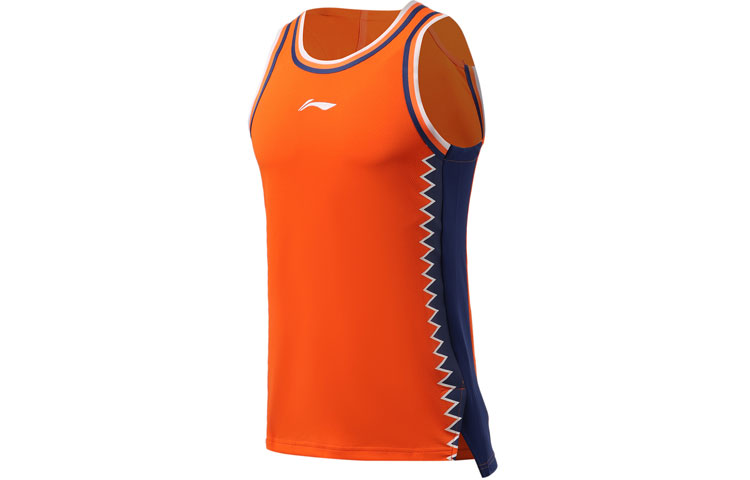 Li Ning Sports Basketball Collection Basketball Suit Men’s Sun Orange