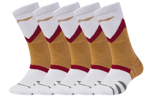Li Ning, basketball sports high boots, knee socks, set, mid-length, men's style