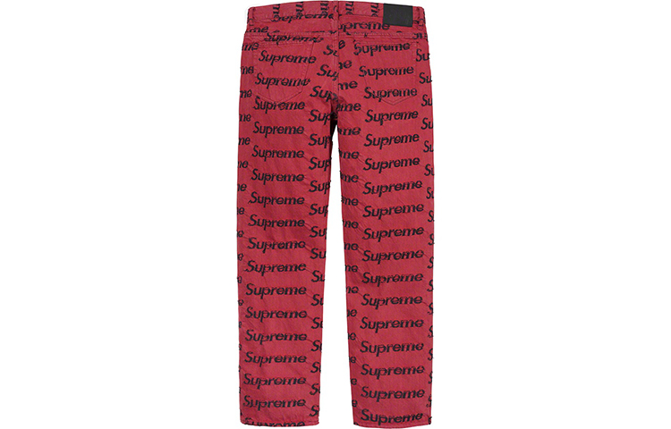 Джинсы Supreme SS21 Week 10 Frayed Logos Regular Jean (синие) — фото 6