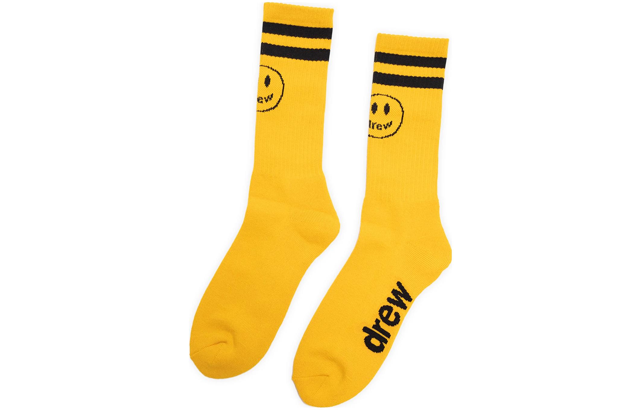 Drew House  pack mascot strip socks black/golden yellow   2