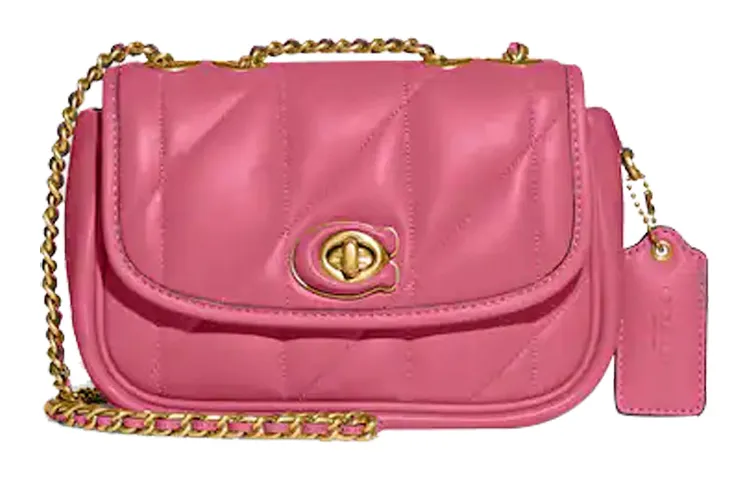 COACH Pillow Nappa Soft Leather Crossbody Bag, Shoulder Bag Women's Pink