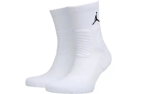Jordan Ultimate Flight 2.0 Flying Man Logo Basketball Training Mid-calf Socks Men's 1 Pair White