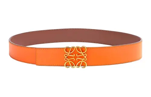 LOEWE Anagram Leather Belts Men's Orange