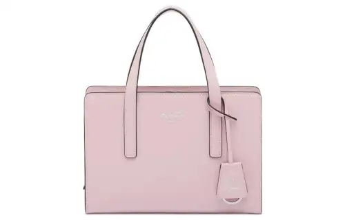 PRADA Shiny Leather Handbag Women's Snow Pink