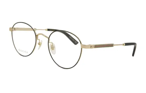 GUCCI Metal Oval Prescription Glasses Men's Black