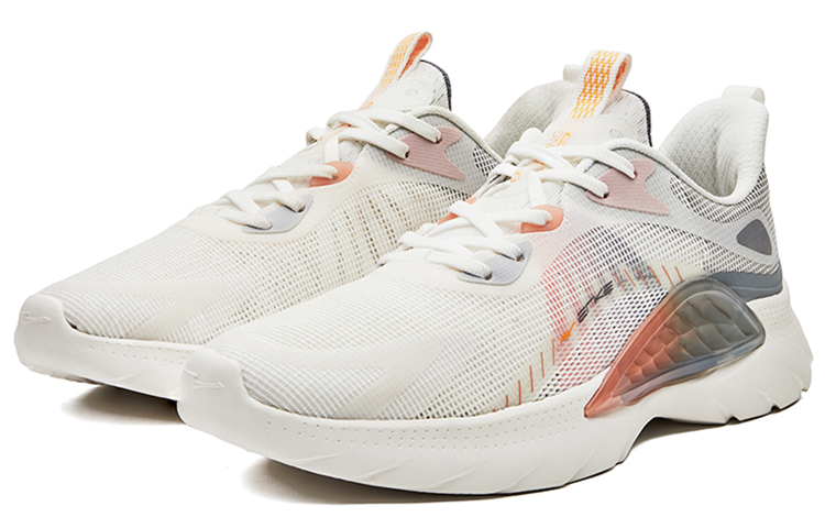 Erke Silk Road · Spinning Breathable Low top Running Shoes Men’s White Orange