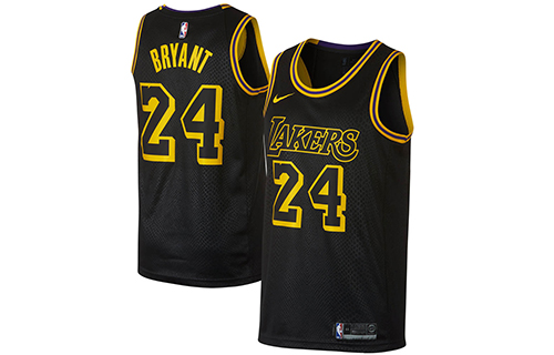 Мужская майка Nike NBA Lakers City Edition SW (черно-желтая) — фото 2