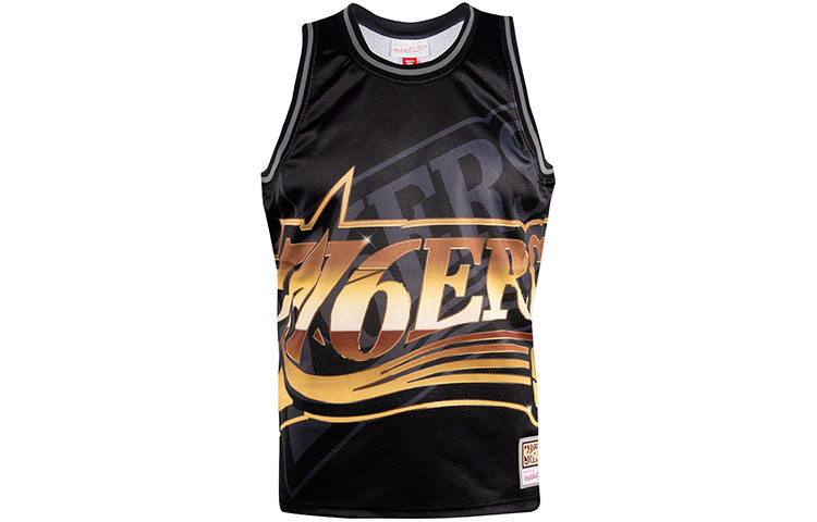 Mitchell Ness x Big Face Basketball Jersey Unisex Black