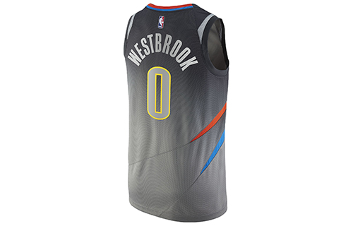 Мужская майка Nike Russell Westbrook City Edition (серая) — фото 2