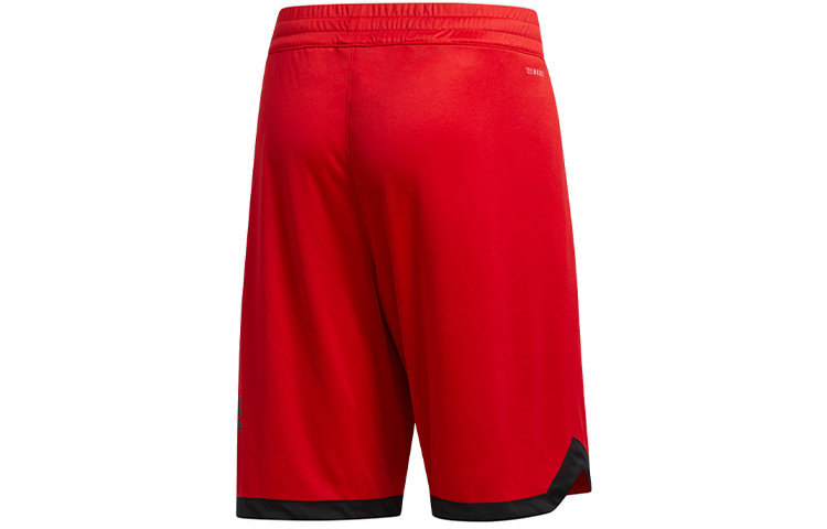 Adidas Basketball Shorts Men’s Red Moderate Straight Fit Pants