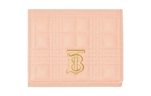 Burberry Lola Bag Lambskin Card Holder, Wallet Small Women's Peach Pink