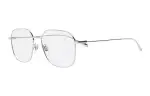 GUCCI Metal Irregular Shape Prescription Glasses Unisex Silver
