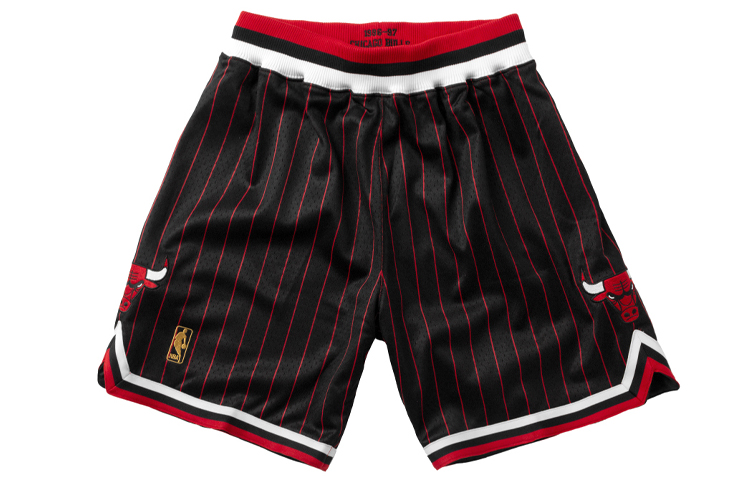 Mitchell Ness Basketball Shorts Unisex Black Moderate Straight Fit Pants