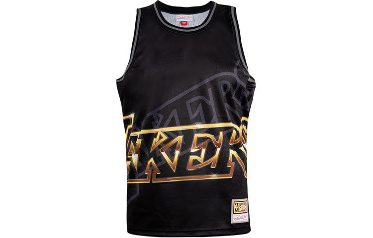 Mitchell Ness x Big Face Basketball Jersey Unisex Black