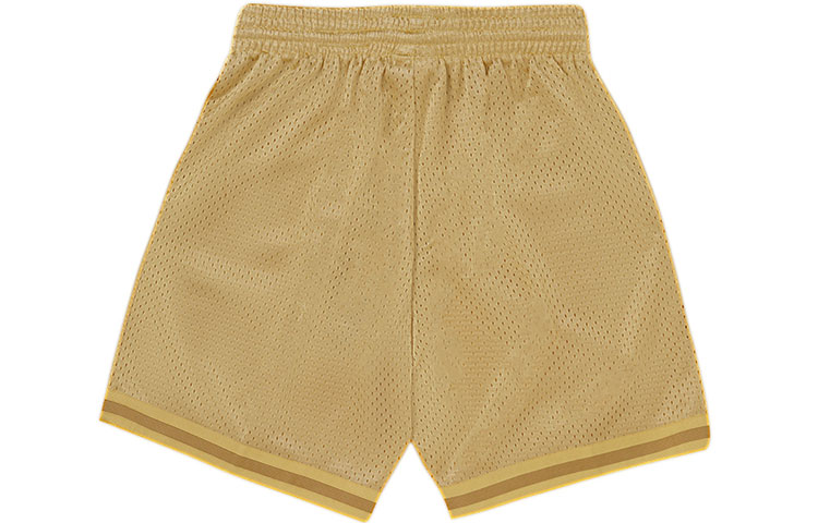 Mitchell Ness Basketball Shorts Unisex Gold Stamped