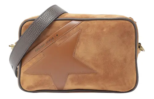 Golden Goose Calfskin Shoulder Bag Women's Camel