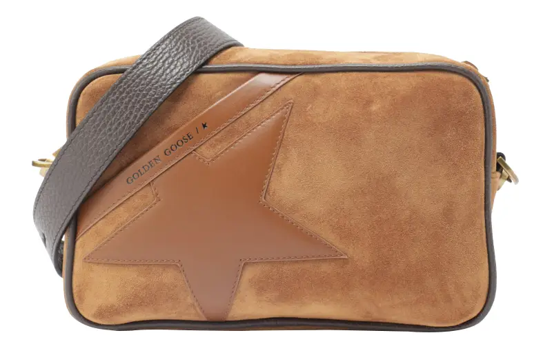 Golden Goose Calfskin Shoulder Bag Women's Camel