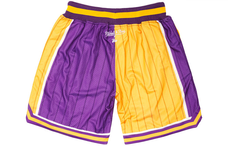 Mitchell Ness x UZIS Basketball Shorts Unisex Purple Gold