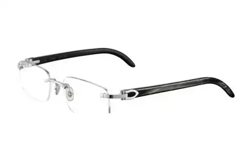 Cartier Prescription Glasses Men's Black Silver