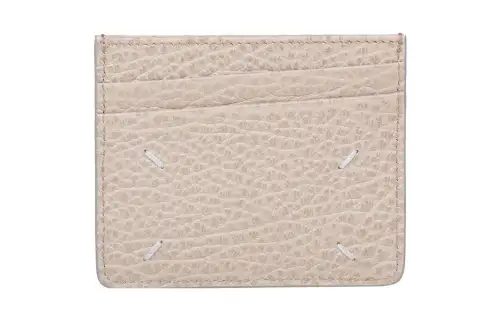 Maison Margiela Calfskin Card Holder Unisex Light Umber