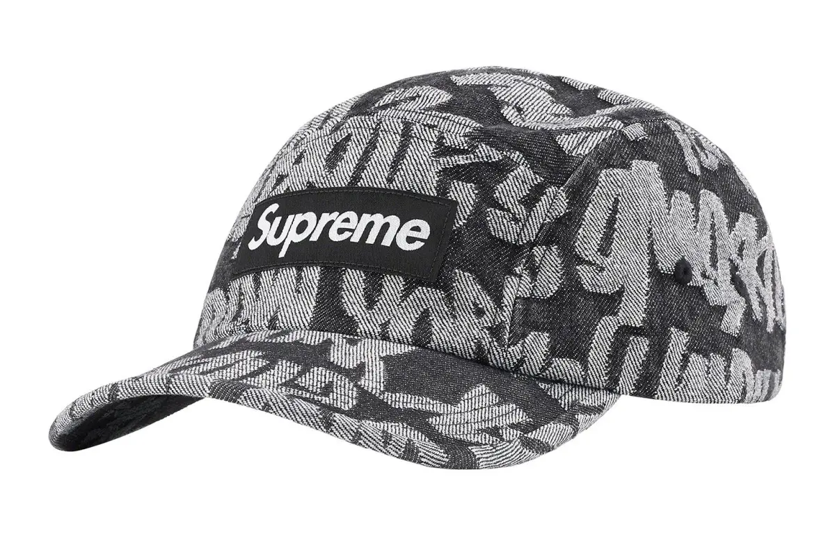 Supreme Fat Tip Jacquard Denim Camp Cap