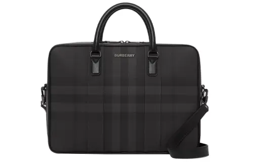 Burberry Leather Briefcase, Shoulder Bag, Crossbody Bag, Handbag Men's Black