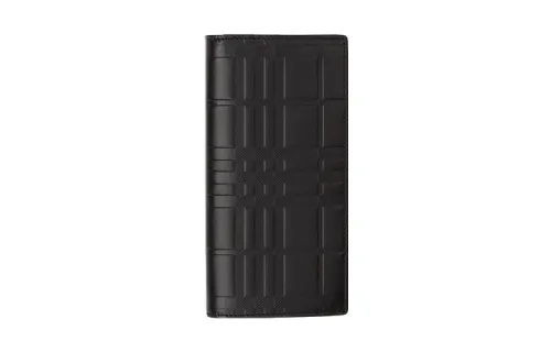 Burberry Leather Long Wallet, Card Holder, Wallet Men's Black