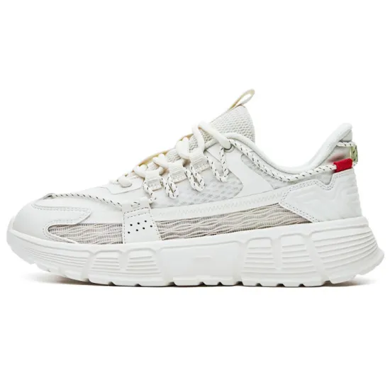 Erke Xun Casual Shoes Women's Low-Top White/Egg Milk Gray