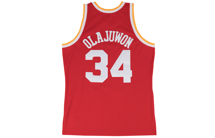 Mitchell Ness Basketball Jerseys Men’s Red Moderate Straight Fit