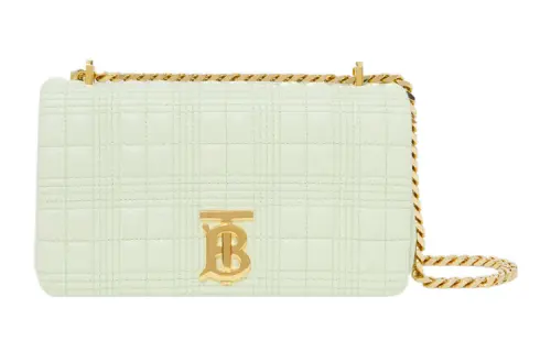 Burberry Lola Bag Quilting Lambskin Shoulder Bag, Crossbody Bag Small Women's Pistachio Candy Green