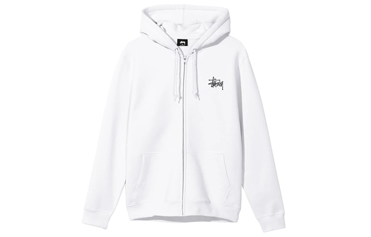 Худи Stussy BASIC ZIP HOOD (черное) — фото 6