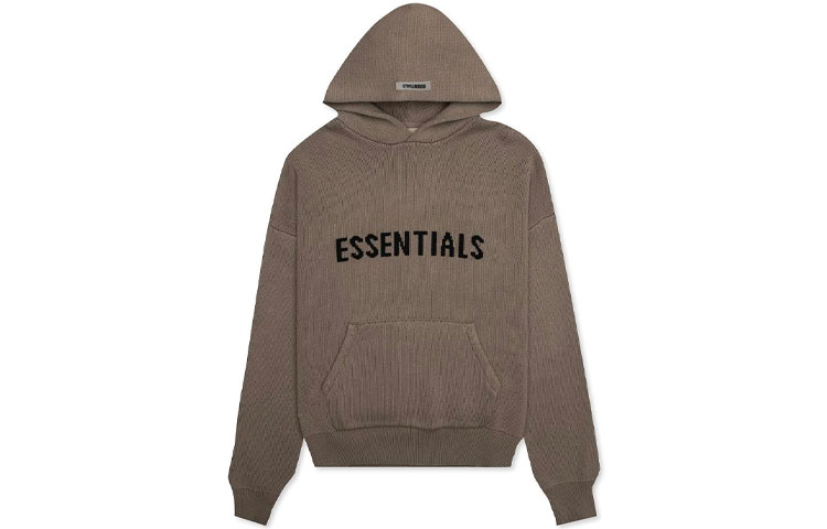 Fear of God Essentials FW20 Knit Hoodie Taupe